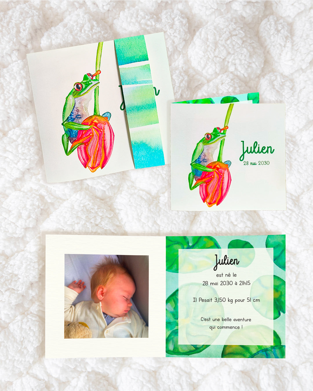 Faire-Part de Naissance- Grenouille