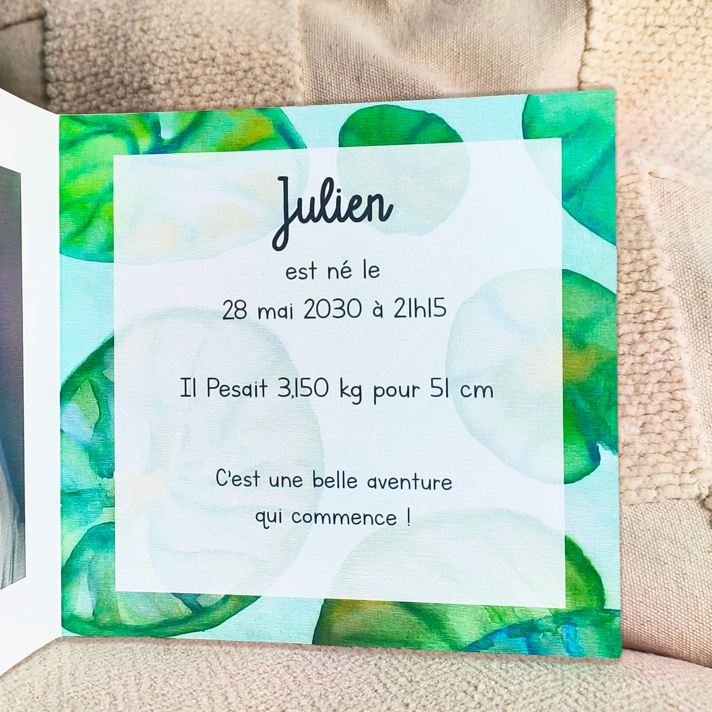Faire-Part de Naissance- Grenouille