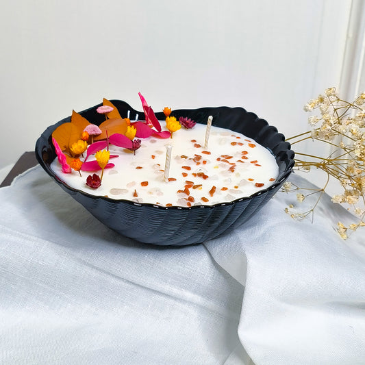 Bougie Artisanale Parfumée - Muguet - 250G - coquillage