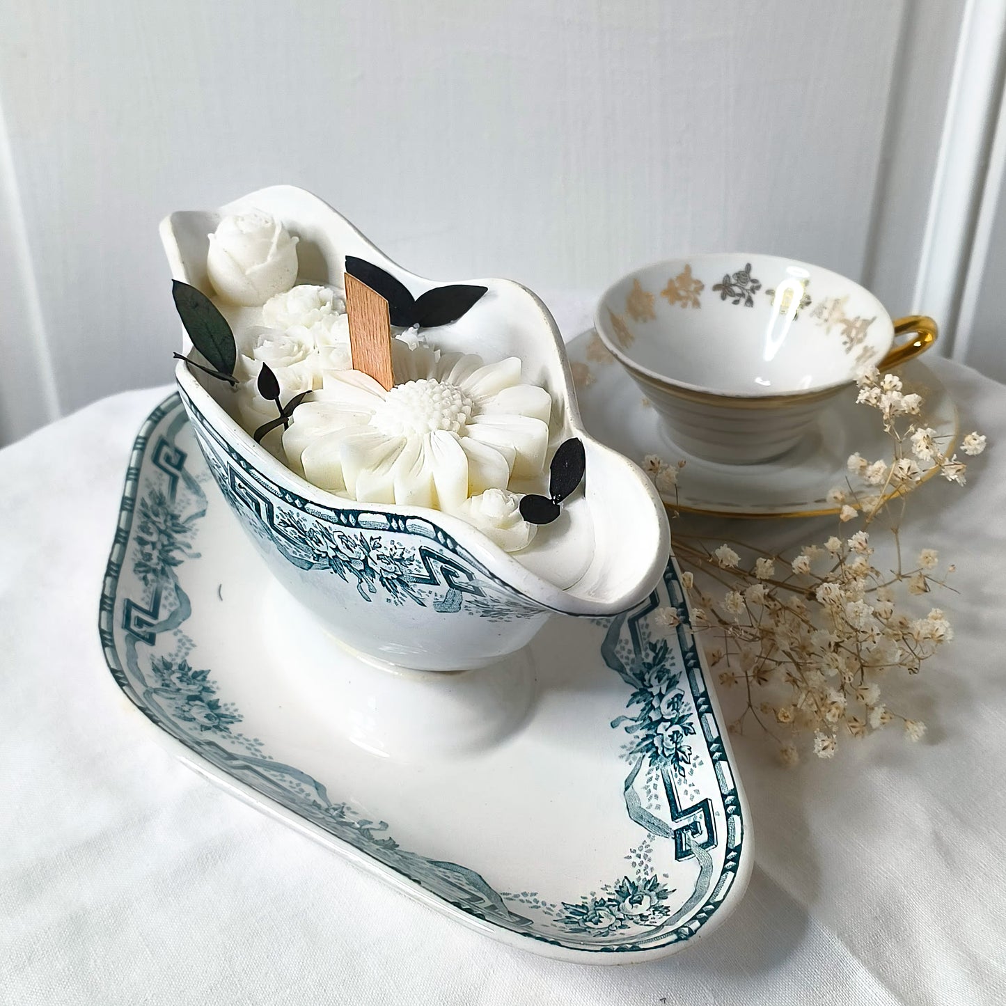 Bougie Artisanale Parfumée - Muguet - 485G - saucière