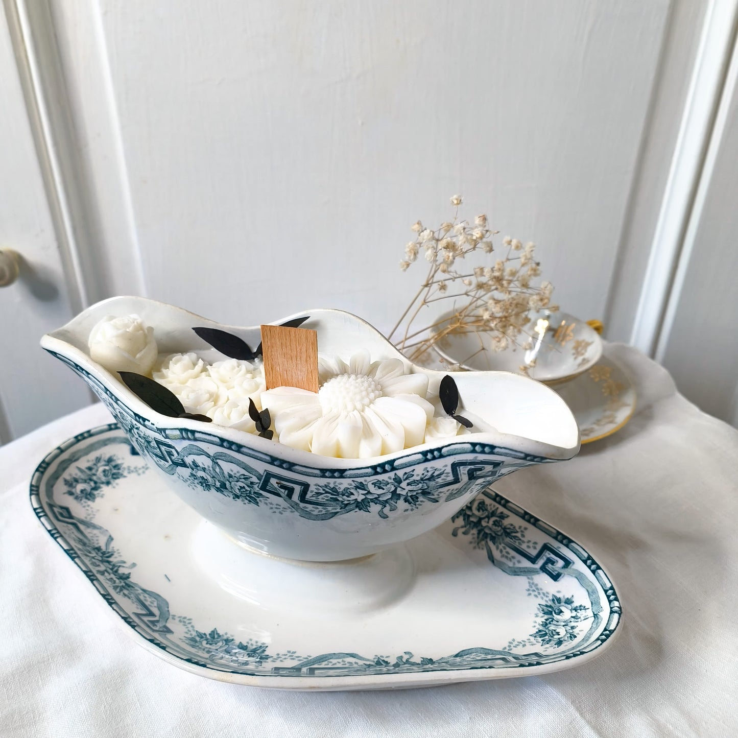 Bougie Artisanale Parfumée - Muguet - 485G - saucière