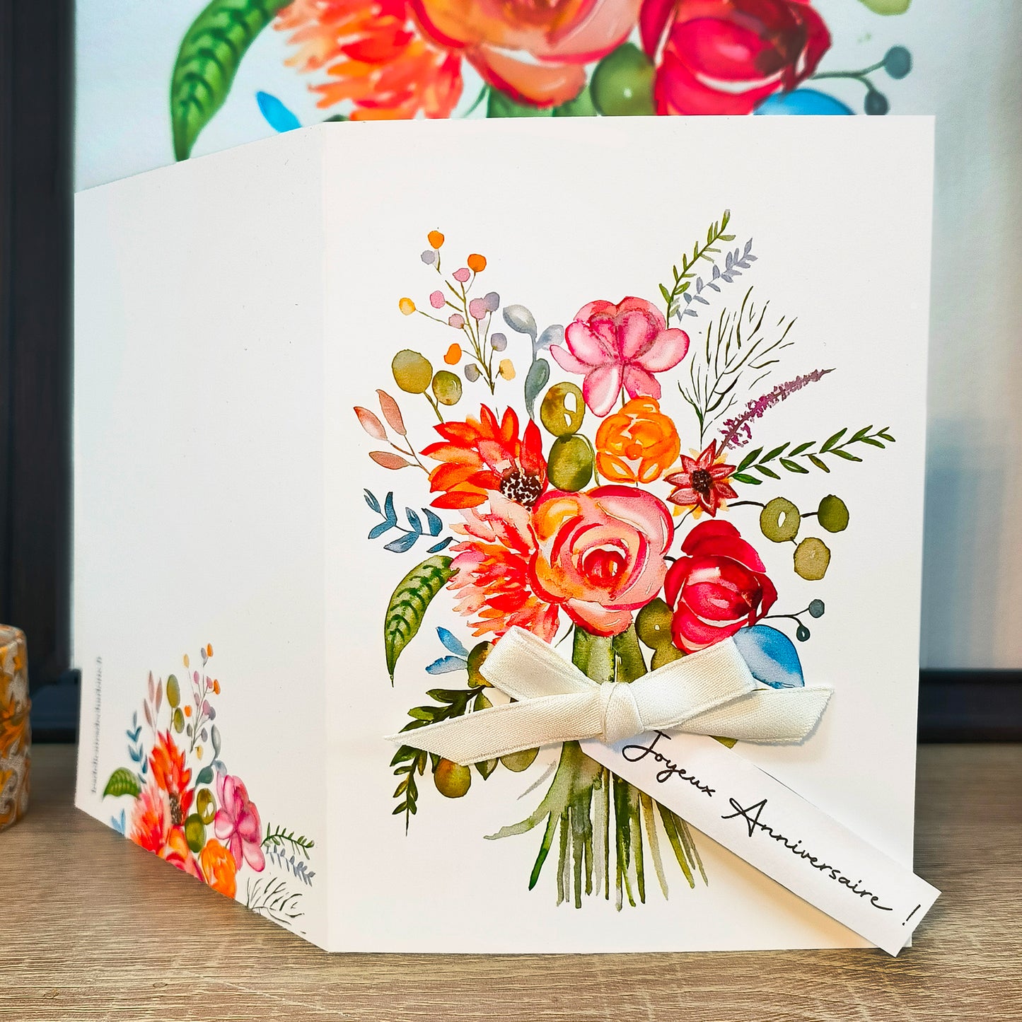 Carte d’anniversaire aquarelle – Bouquet