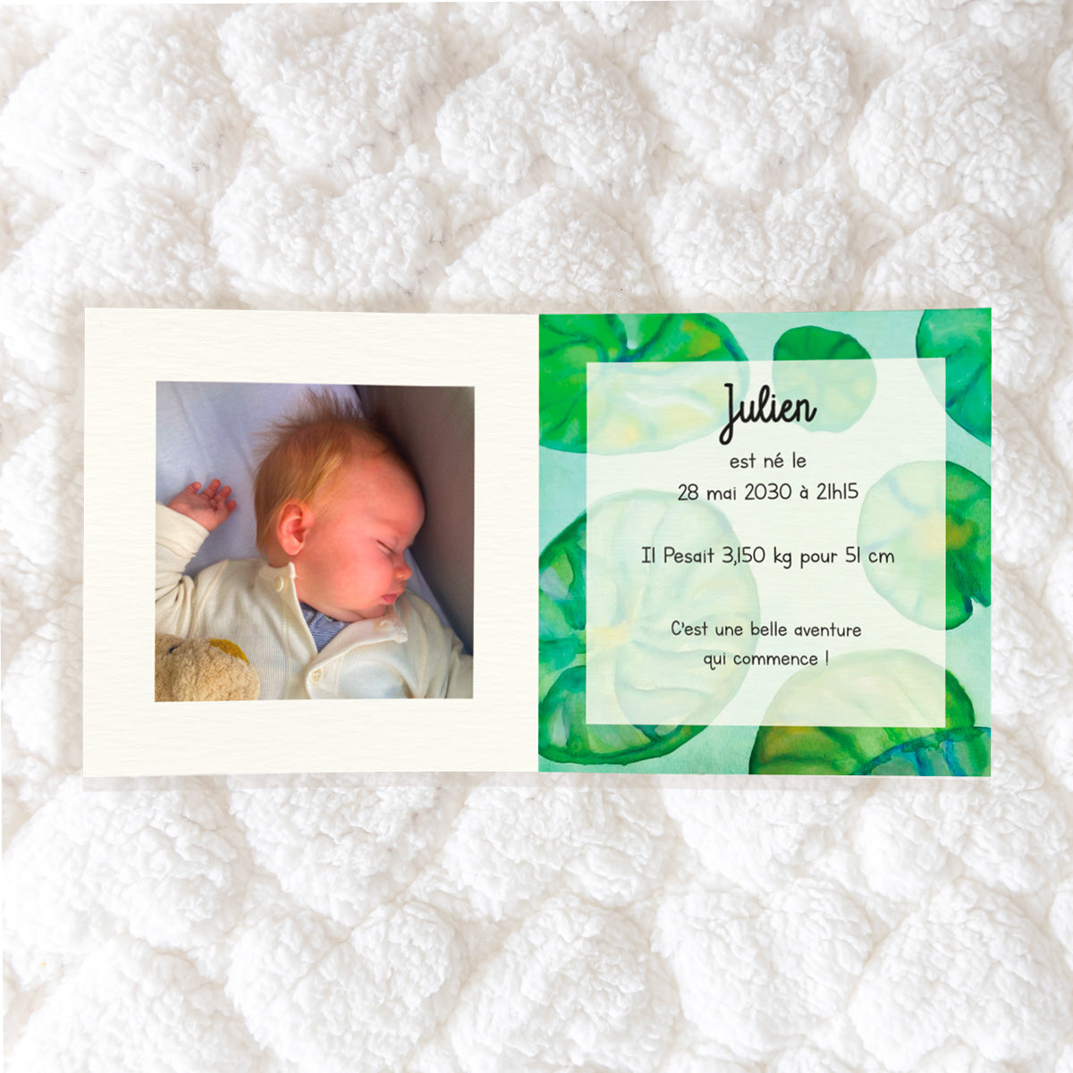 Faire-Part de Naissance- Grenouille