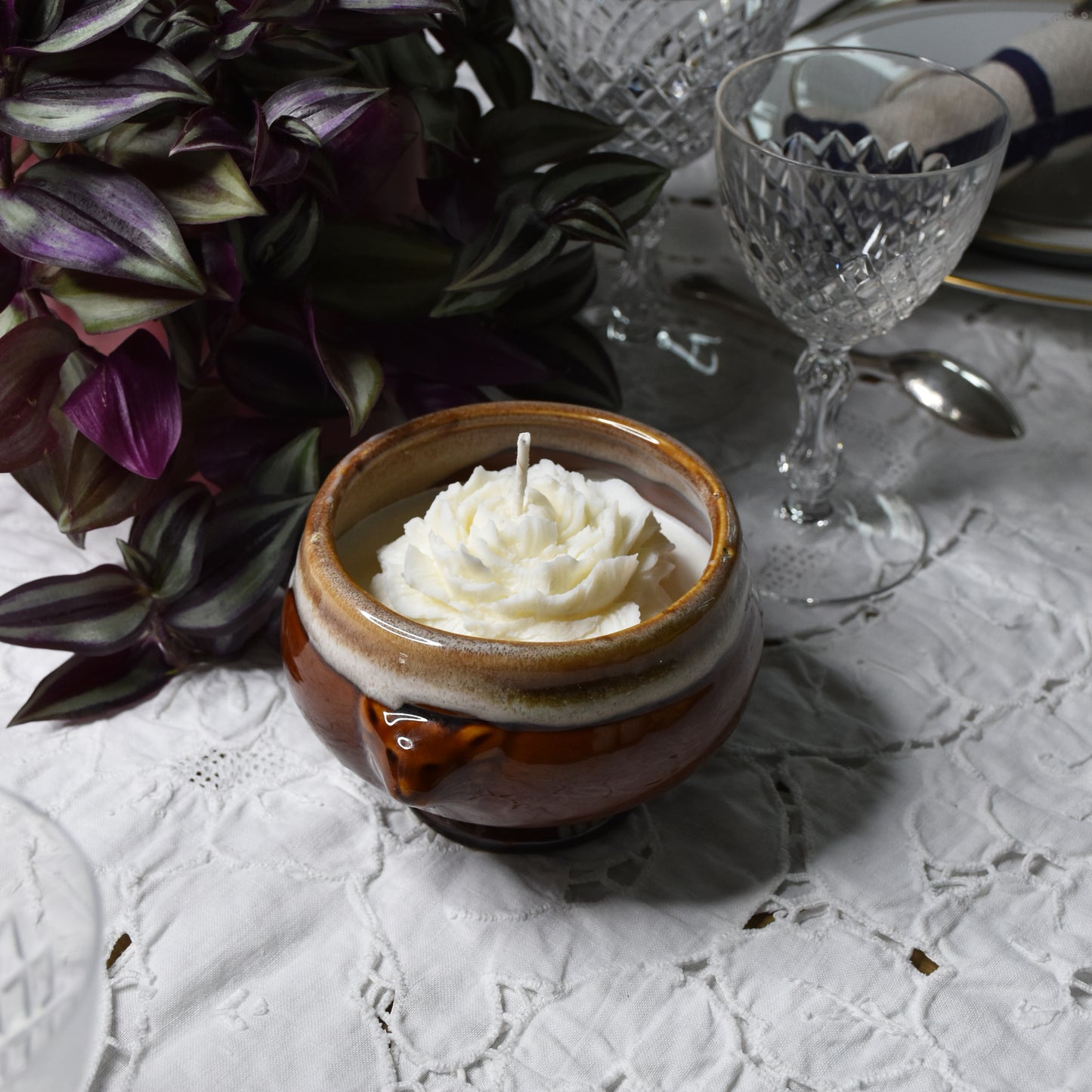Bougie Artisanale Parfumée - Fleur de Tiaré- bol - 250G
