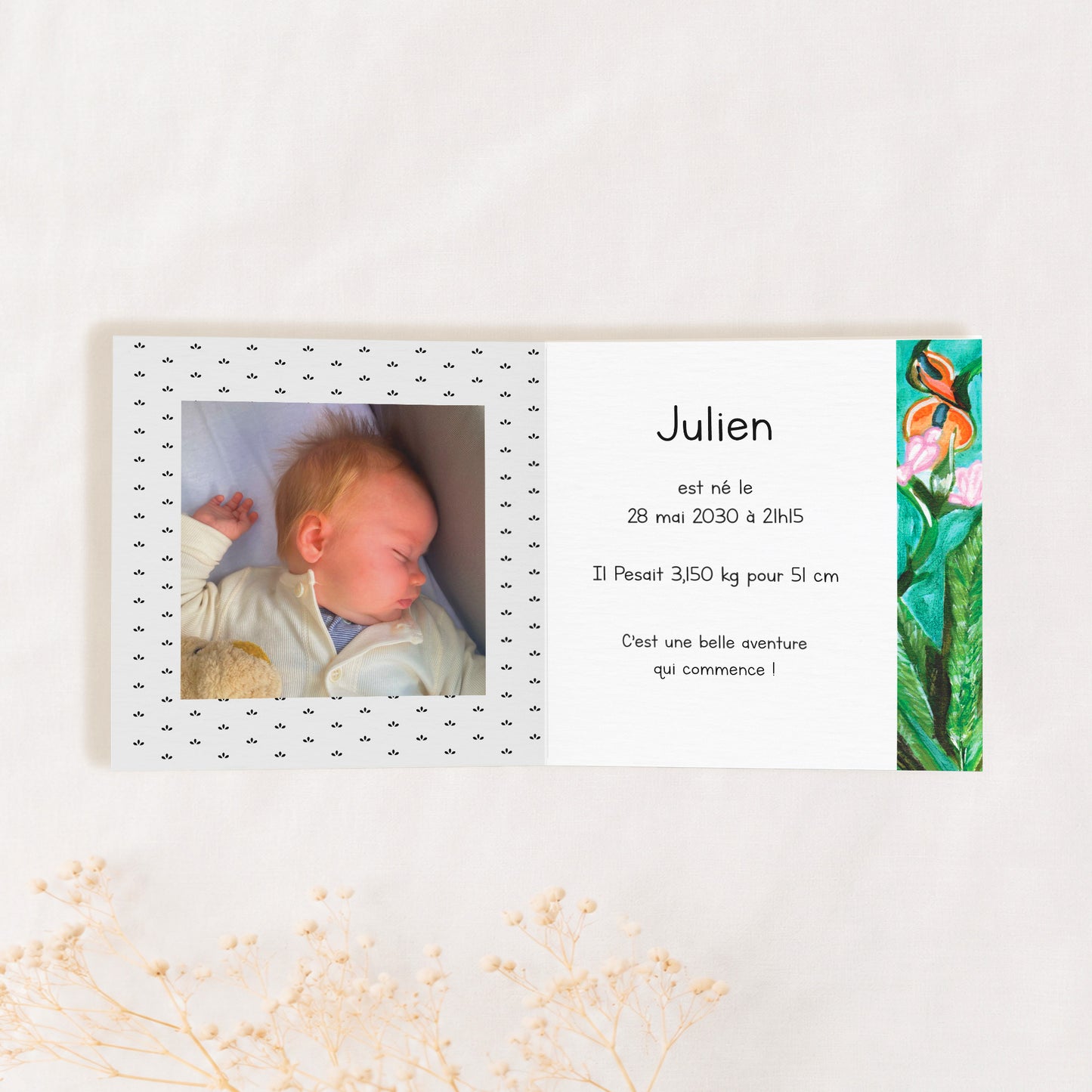 Faire-Part de Naissance- Jungle